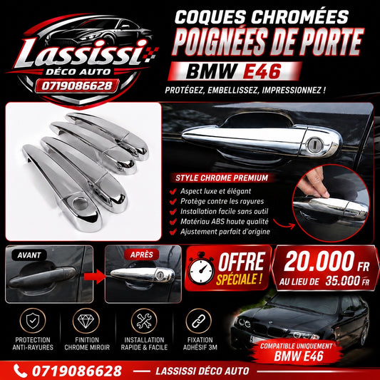 Coques chromées poignées de porte BMW E46